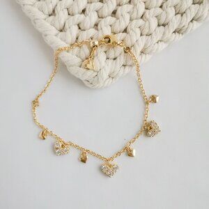 Authentic Alicia Bonnie Isabella Gold White Crystal Bracelet